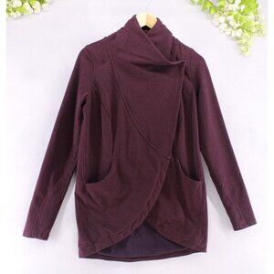 Lululemon Women's That's a Wrap Stretch French Terry Jacket Heathered Bordeaux D
